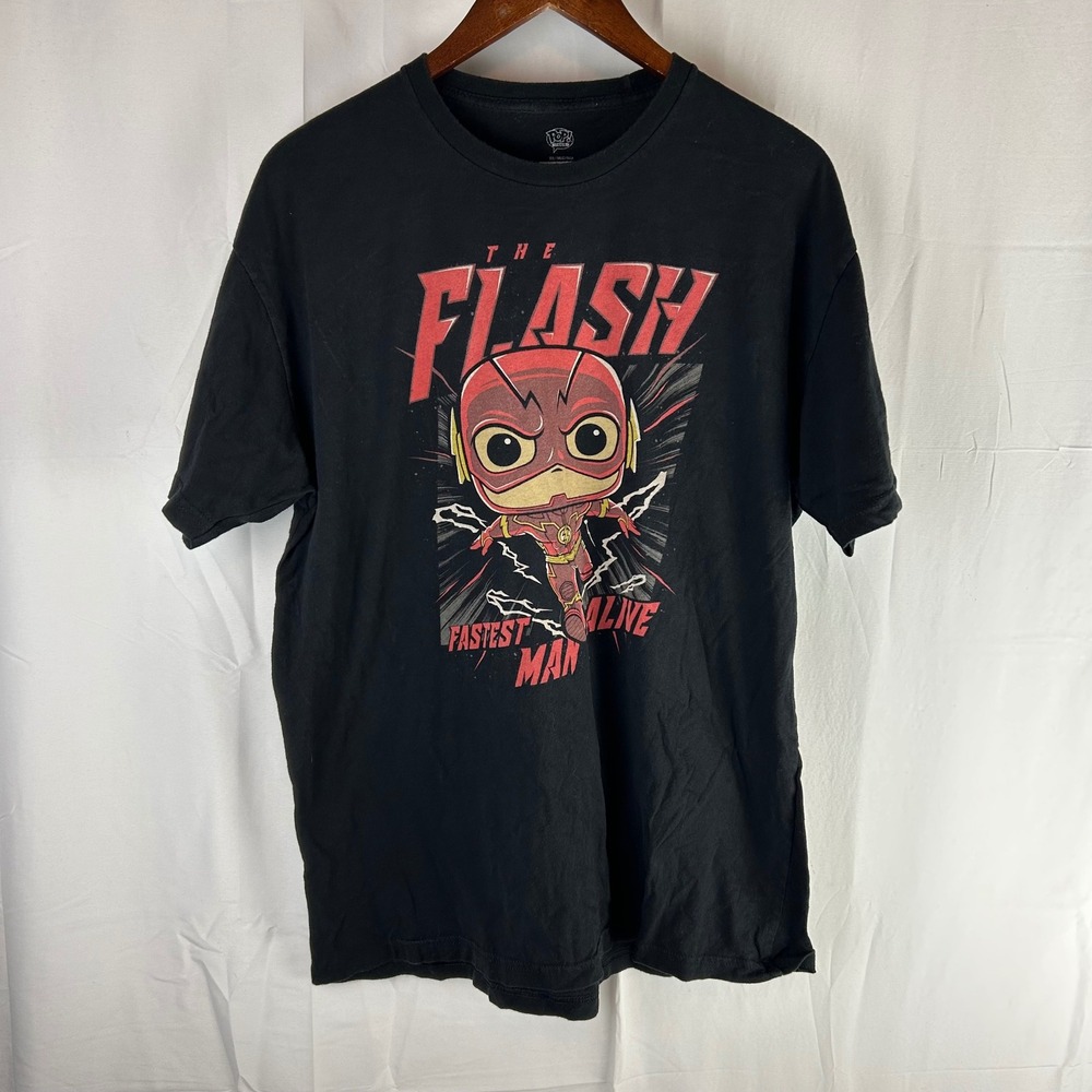 The Flash Funko Pop T Shirt Black XL Fastest Man Alive DC Comics Graphic Tee